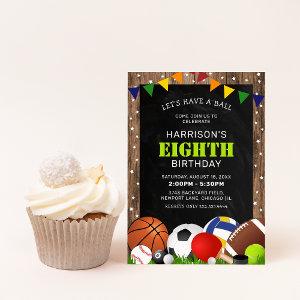 Rustic Sports Themed Kids Birthday Party