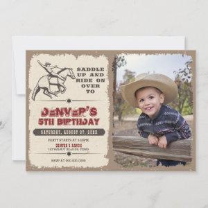 Rustic Western Rodeo Cowboy Birthday