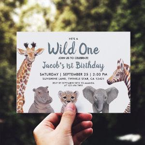 Safari Wild One Boy 1st Birthday