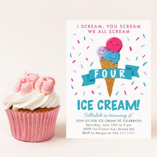 Scream Four Ice Cream 4th Birthday Party