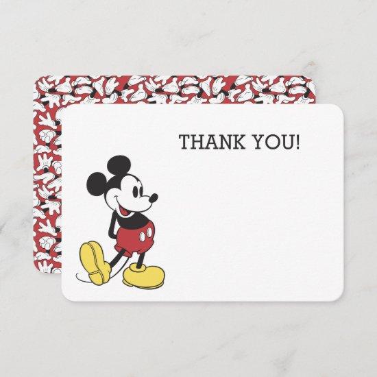 Simple Modern Mickey Mouse Birthday Thank You