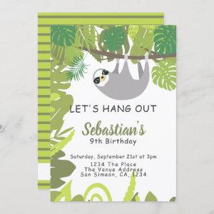 Sloth Lets Hang Out Personalized Birthday Party