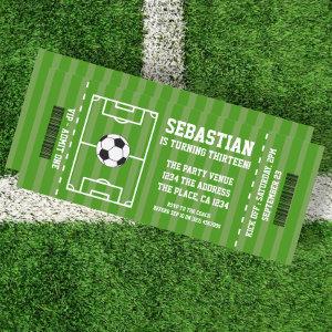 Soccer Novelty Ticket Personalized