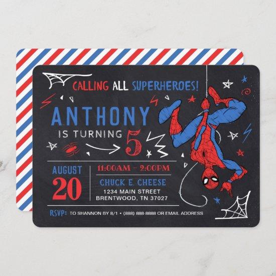Spider-Man Chalkboard Birthday