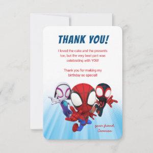 Spidey and His Amazing Friends Birthday Thank You