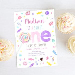 Sweet One Lollipop Candy First Birthday
