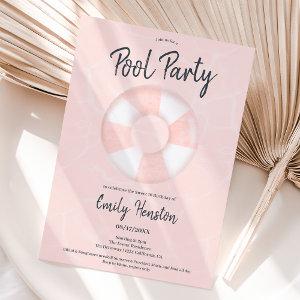 Tropical pink floater pool party Sweet 16