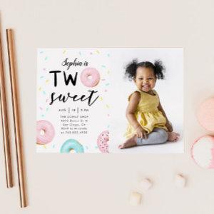 Two Sweet 2nd Donut Theme Birthday Party Photo