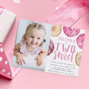 Two Sweet | Donut 2nd Birthday Party Photo