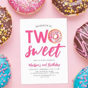 Two Sweet Pink Donut 2nd Birthday