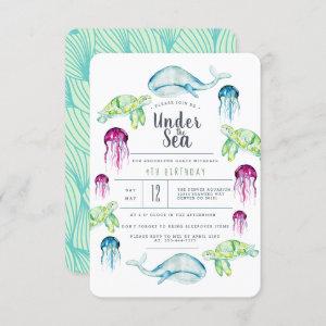 Under The Sea Birthday | Ocean Animals Watercolor