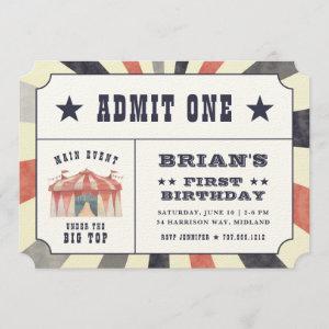 Vintage Circus Ticket Birthday Party