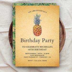 Vintage Tropical Pineapple Birthday Party