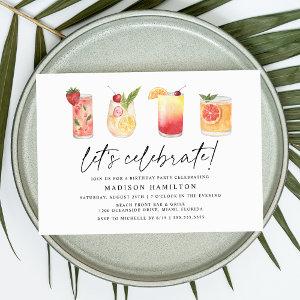 Watercolor Summer Cocktails Birthday Party