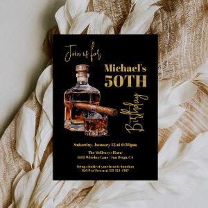 Whiskey Bourbon and Cigar Birthday