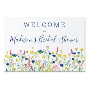 Wildflower Garden Bridal Shower welcome sign